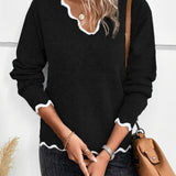 Éléonore™ | Pulóver s výstrihom do V a volánikmi