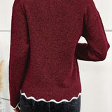 Éléonore™ | Pulóver s výstrihom do V a volánikmi