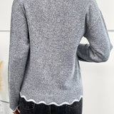 Éléonore™ | Pulóver s výstrihom do V a volánikmi