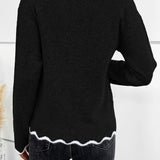 Éléonore™ | Pulóver s výstrihom do V a volánikmi