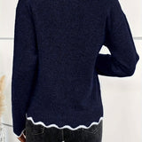 Éléonore™ | Pulóver s výstrihom do V a volánikmi