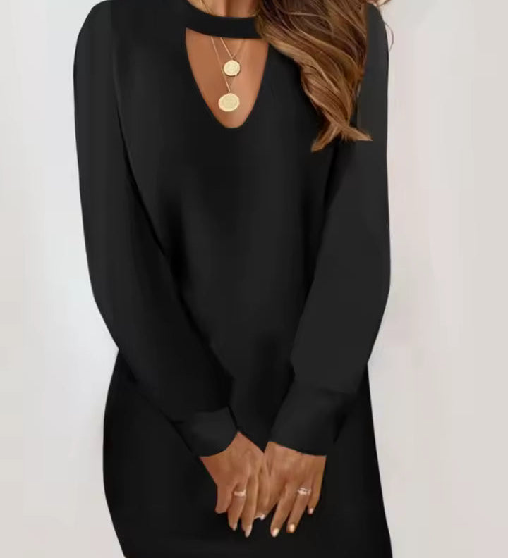 Ema | Elegantné šaty s výstrihom do V a výraznými rukávmi