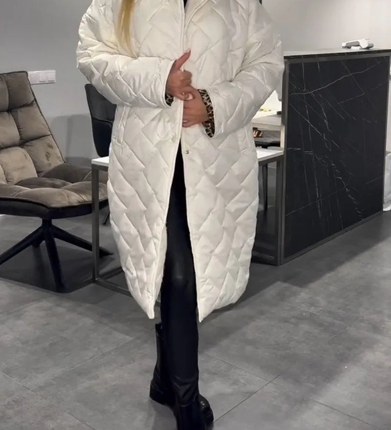 Eliška – Oboustranný kabát s leopardím podšívkou