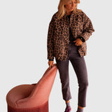 Charlene - Jesenný kabát z kožešiny pre ženy