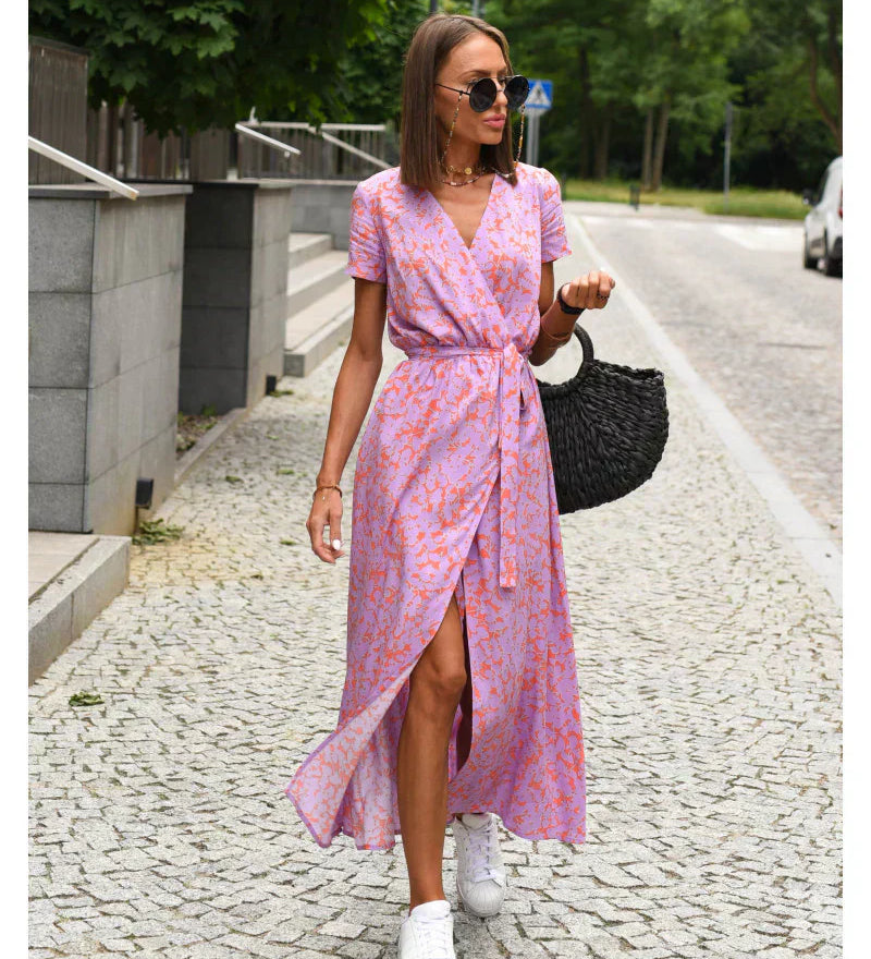 Nina - Elegantná Šaty s Výstrihom do V a Modelujúcim Strihom