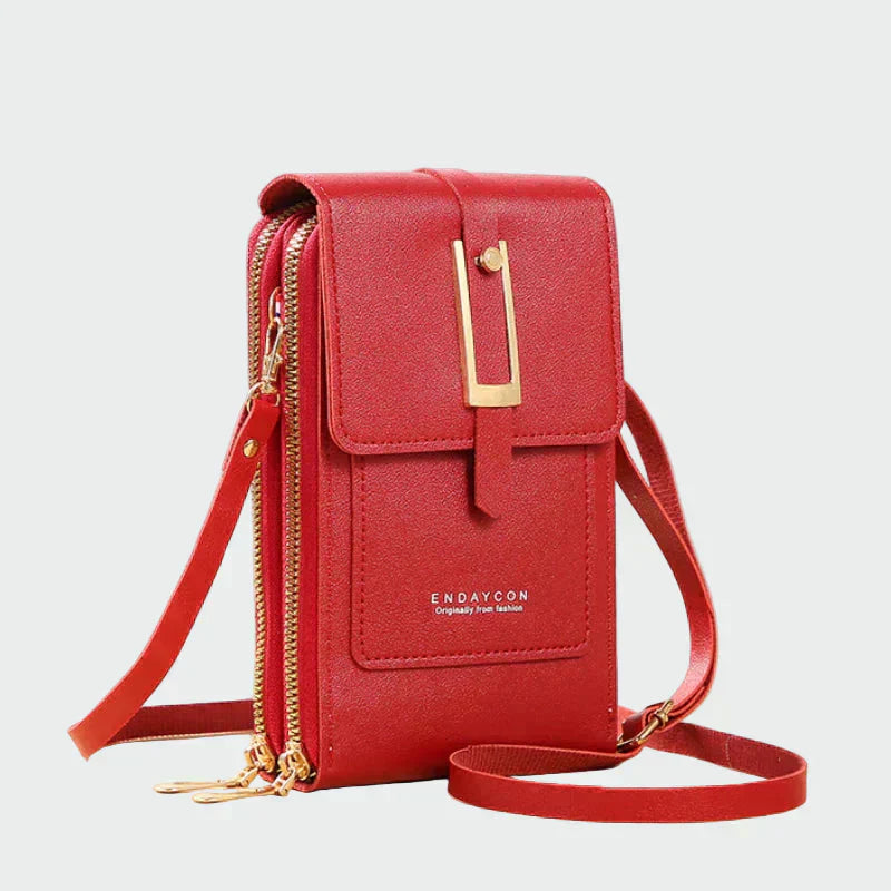 Elegantná kožená taška cez rameno