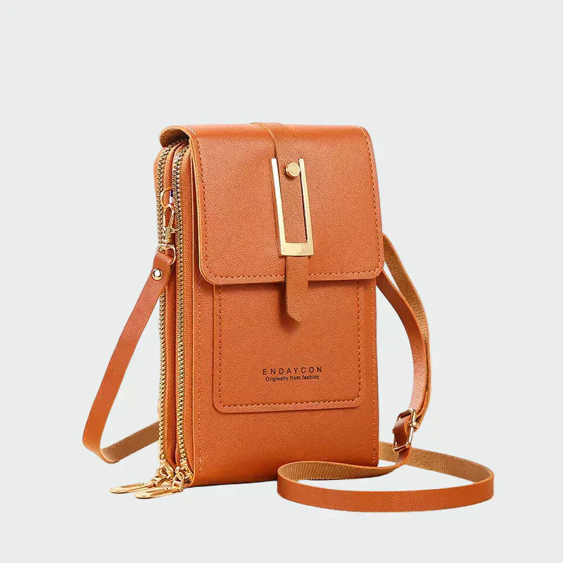 Elegantná kožená taška cez rameno